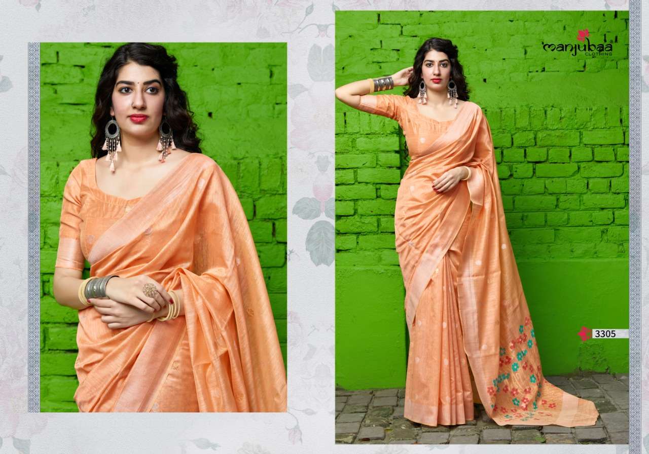 MANJARI SILK BY MANJUBAA CLOTHING 3301 TO 3305 SERIES INDIAN TRADITIONAL WEAR COLLECTION BEAUTIFUL STYLISH FANCY COLORFUL PARTY WEAR & OCCASIONAL WEAR SILK SAREES AT WHOLESALE PRICE