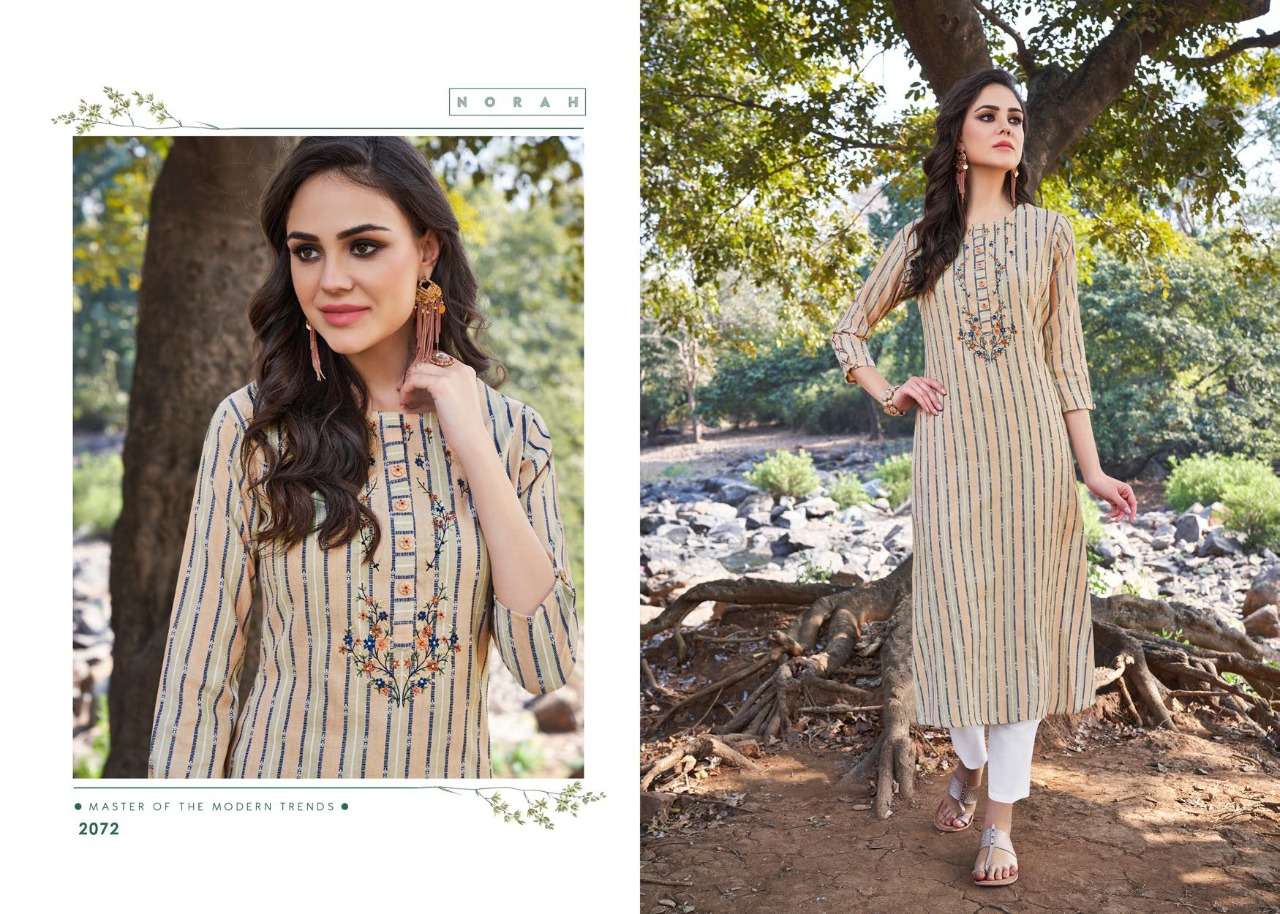 NATURE BY NEHA FASHION 2072 TO 276 SERIES BEAUTIFUL COLORFUL STYLISH FANCY CASUAL WEAR & READY TO WEAR COTTON WEAVING KURTIS AT WHOLESALE PRICE