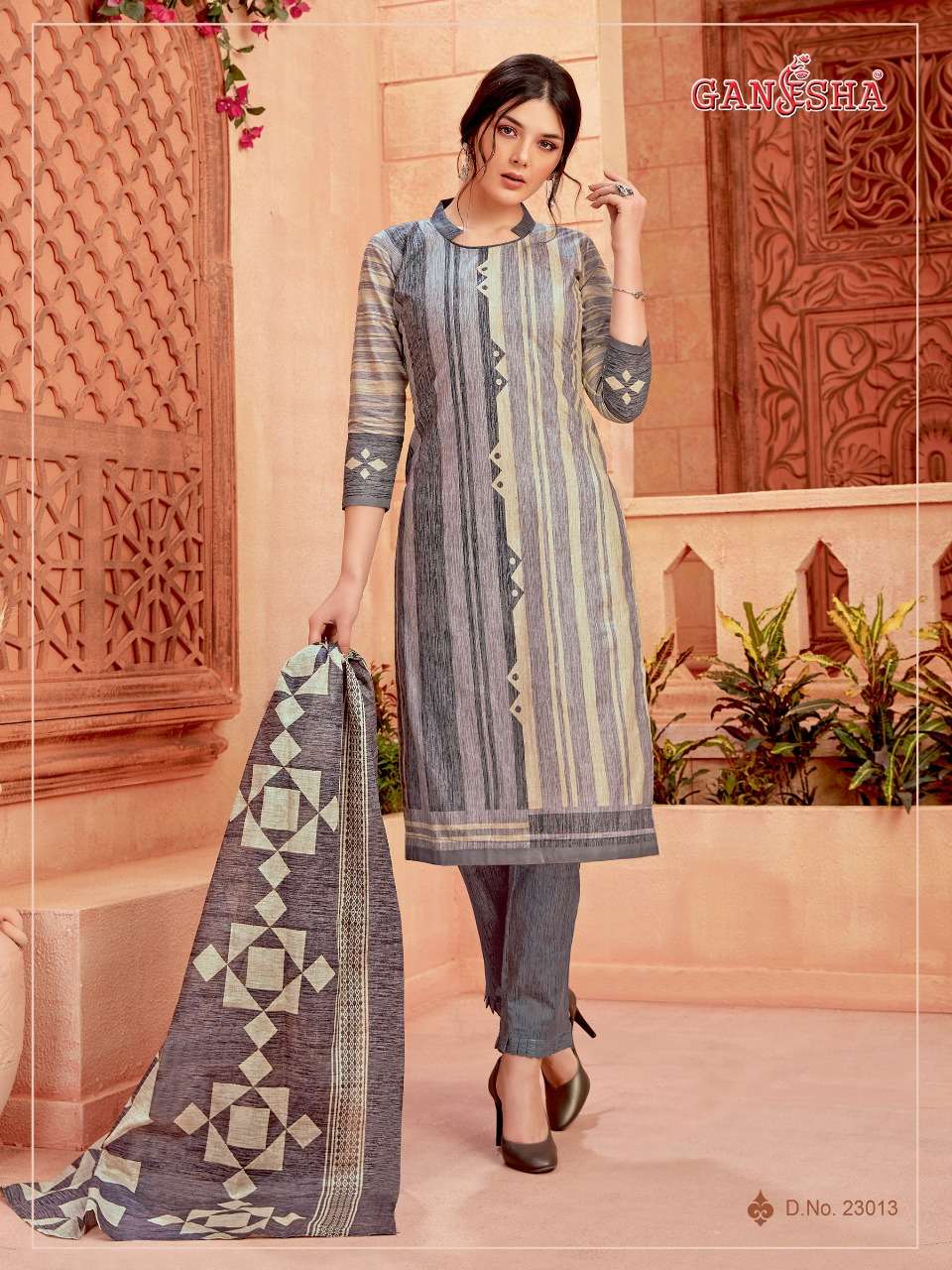 GANESHA VOL-23 BY GANESHA 23004 TO 23015 SERIES BEAUTIFUL SUITS COLORFUL STYLISH FANCY CASUAL WEAR & ETHNIC WEAR PURE COTTON PRINTED DRESSES AT WHOLESALE PRICE