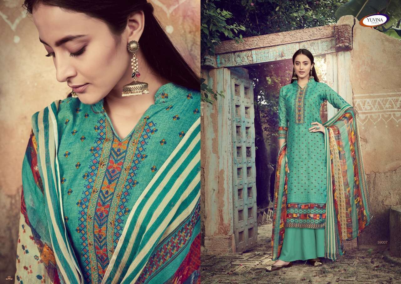 WINTER SONET BY YUVINA EXPORT 59001 TO 59008 SERIES BEAUTIFUL STYLISH SHARARA SUITS FANCY COLORFUL CASUAL WEAR & ETHNIC WEAR & READY TO WEAR PURE PASHMINA DOBBY EMBROIDERY WITH EMBROIDERY DRESSES AT WHOLESALE PRICE