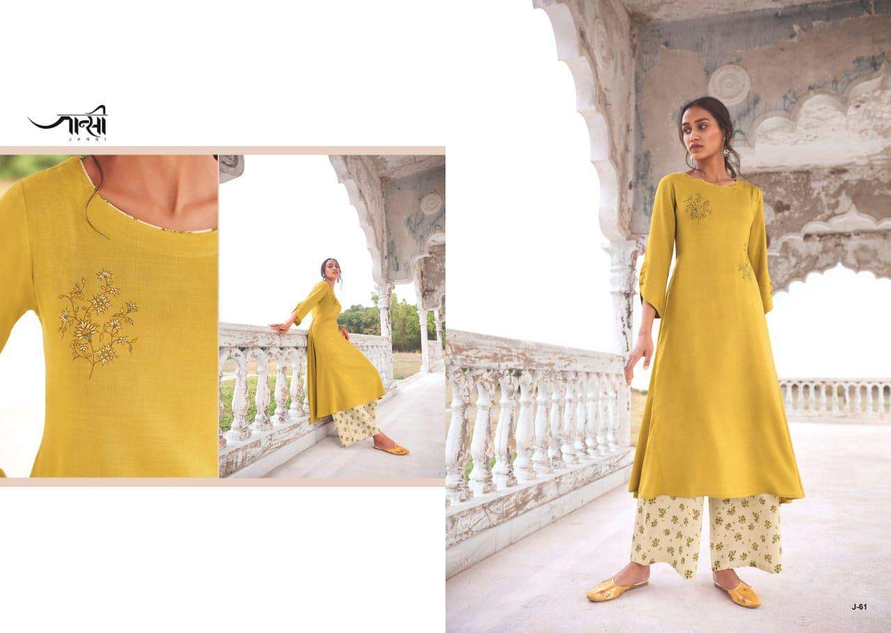 SUNDARI BY JHANSI 61 TO 68 SERIES BEAUTIFUL STYLISH FANCY COLORFUL CASUAL WEAR & ETHNIC WEAR & READY TO WEAR LONG DRESS WITH EMBROIDERY KURTIS AT WHOLESALE PRICE