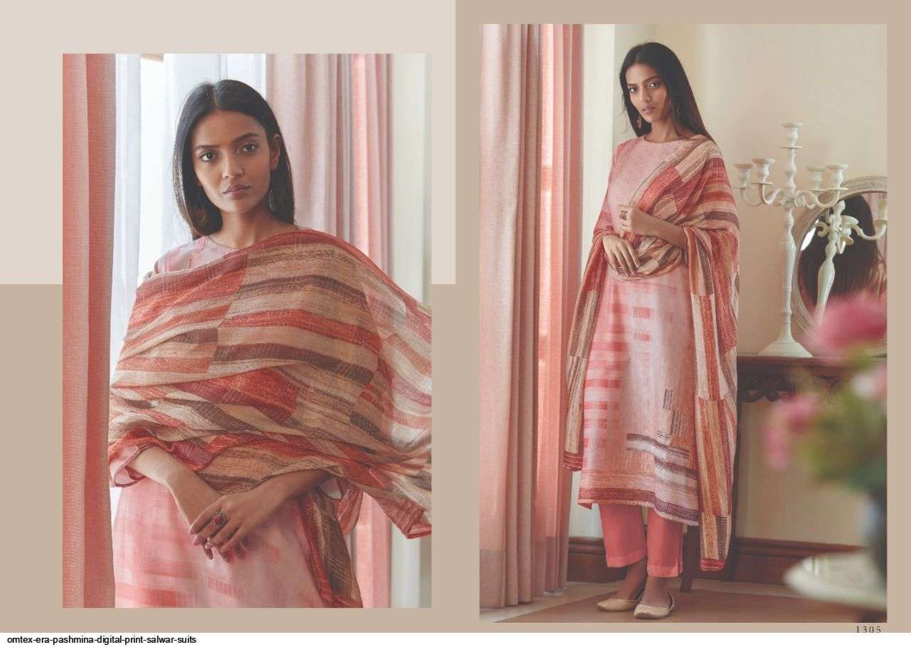 ERA BY OM TEX 1301 TO 1308 DESIGNER FESTIVE SUITS COLLECTION BEAUTIFUL STYLISH FANCY COLORFUL PARTY WEAR & OCCASIONAL WEAR PASHMINA PRINTED DRESSES AT WHOLESALE PRICE