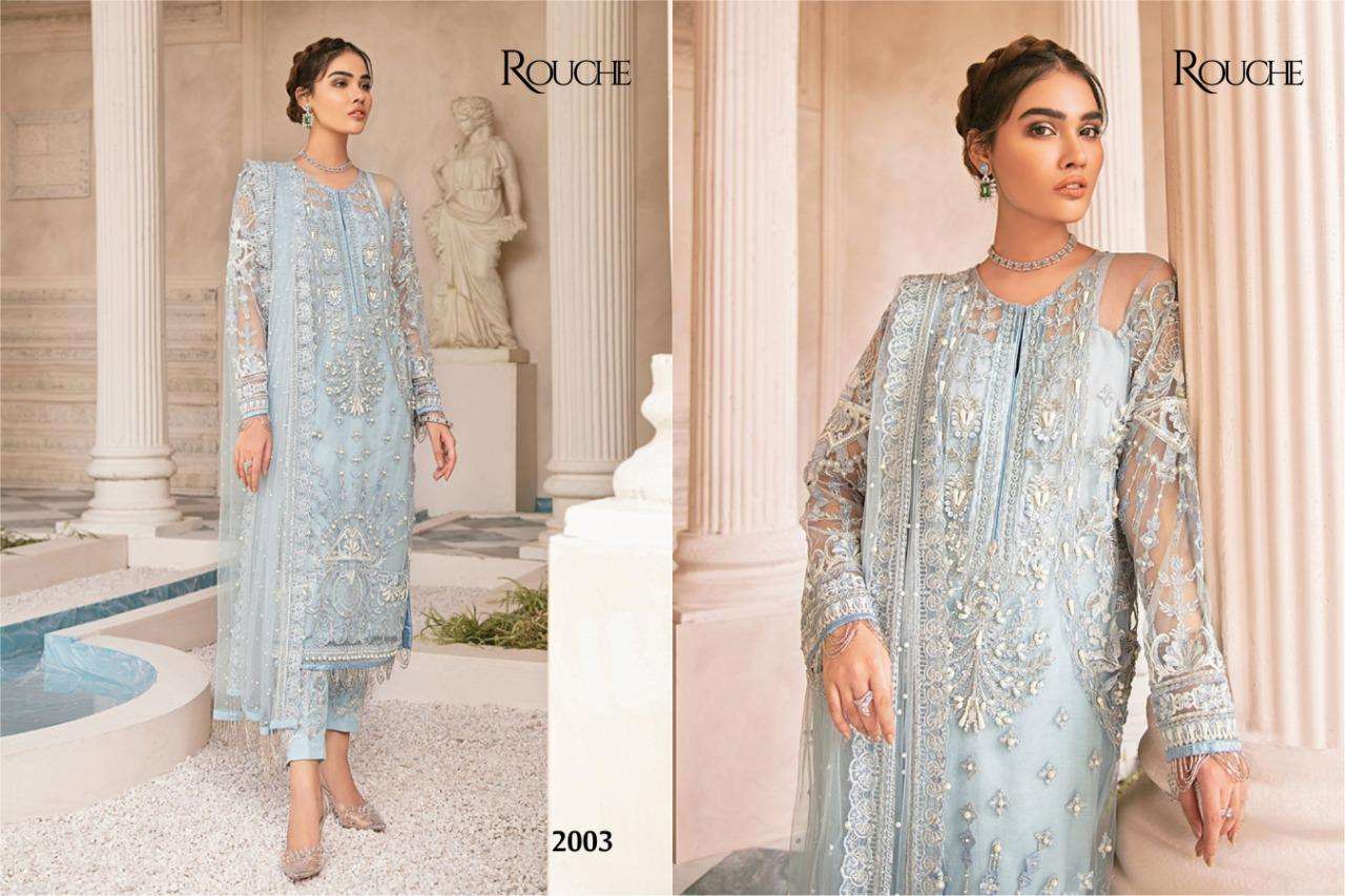 GULAAL BY ROUCHE 2001 TO 2004 SERIES DESIGNER PAKISTANI SUITS COLLECTION BEAUTIFUL STYLISH FANCY COLORFUL PARTY WEAR & OCCASIONAL WEAR HEAVY NET WITH EMBROIDERY DRESSES AT WHOLESALE PRICE