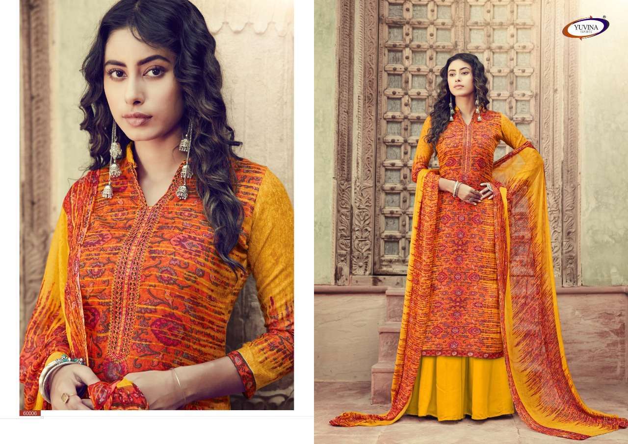 WINTERGLAM BY YUVINA EXPORT 6001 TO 6008 SERIES BEAUTIFUL PATIYALA SUITS STYLISH FANCY COLORFUL PARTY WEAR & OCCASIONAL WEAR PASHMINA DOBBY PRINTED DRESSES AT WHOLESALE PRICE