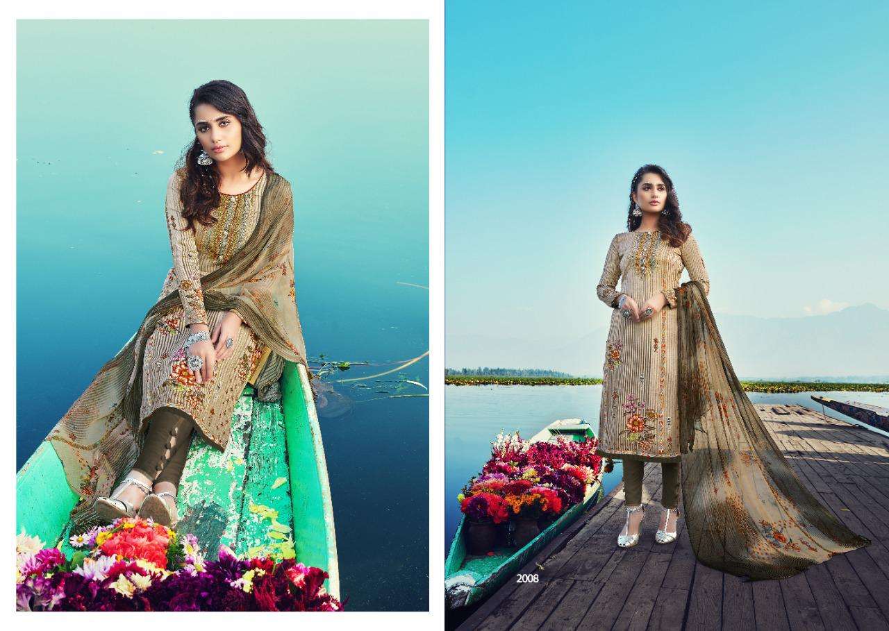 GULMOHAR VOL-2 BY ZSM 2001 TO 2008 SERIES BEAUTIFUL SUITS COLORFUL STYLISH FANCY CASUAL WEAR & ETHNIC WEAR PASHMINA PRINTED DRESSES AT WHOLESALE PRICE