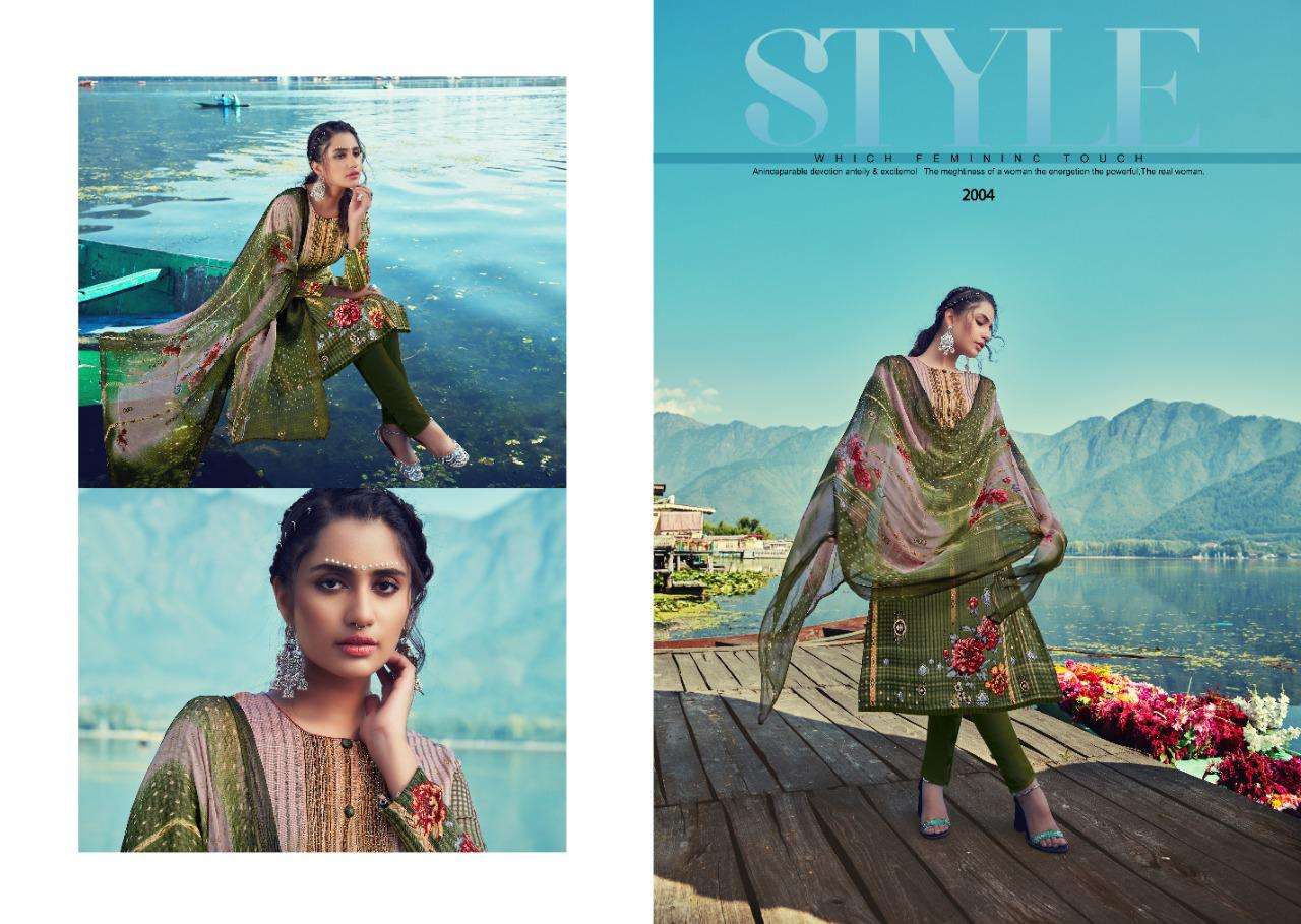 GULMOHAR VOL-2 BY ZSM 2001 TO 2008 SERIES BEAUTIFUL SUITS COLORFUL STYLISH FANCY CASUAL WEAR & ETHNIC WEAR PASHMINA PRINTED DRESSES AT WHOLESALE PRICE