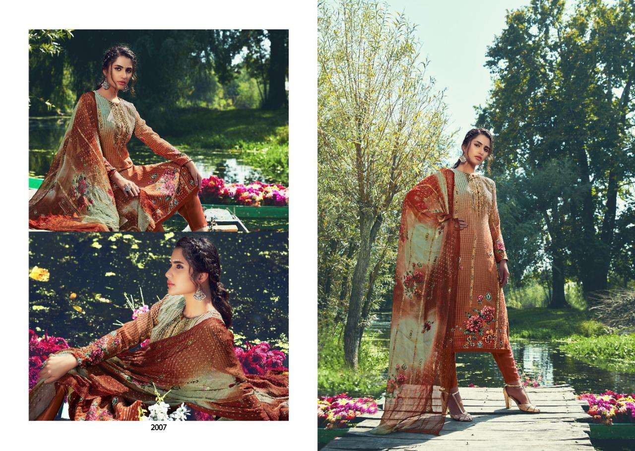 GULMOHAR VOL-2 BY ZSM 2001 TO 2008 SERIES BEAUTIFUL SUITS COLORFUL STYLISH FANCY CASUAL WEAR & ETHNIC WEAR PASHMINA PRINTED DRESSES AT WHOLESALE PRICE