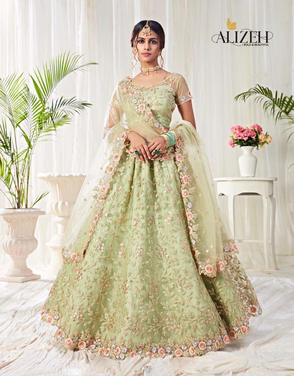 ENGAGEMENT BY ALIZEH 1009 TO 1011 SERIES DESIGNER BEAUTIFUL NAVRATRI COLLECTION OCCASIONAL WEAR & PARTY WEAR FANCY LEHENGAS AT WHOLESALE PRICE