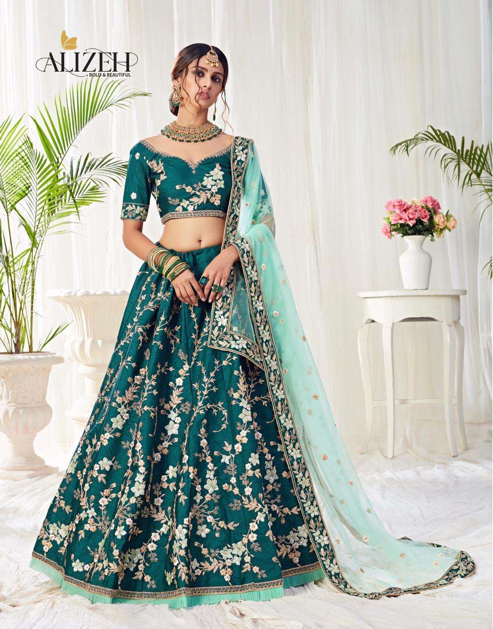 ENGAGEMENT BY ALIZEH 1009 TO 1011 SERIES DESIGNER BEAUTIFUL NAVRATRI COLLECTION OCCASIONAL WEAR & PARTY WEAR FANCY LEHENGAS AT WHOLESALE PRICE