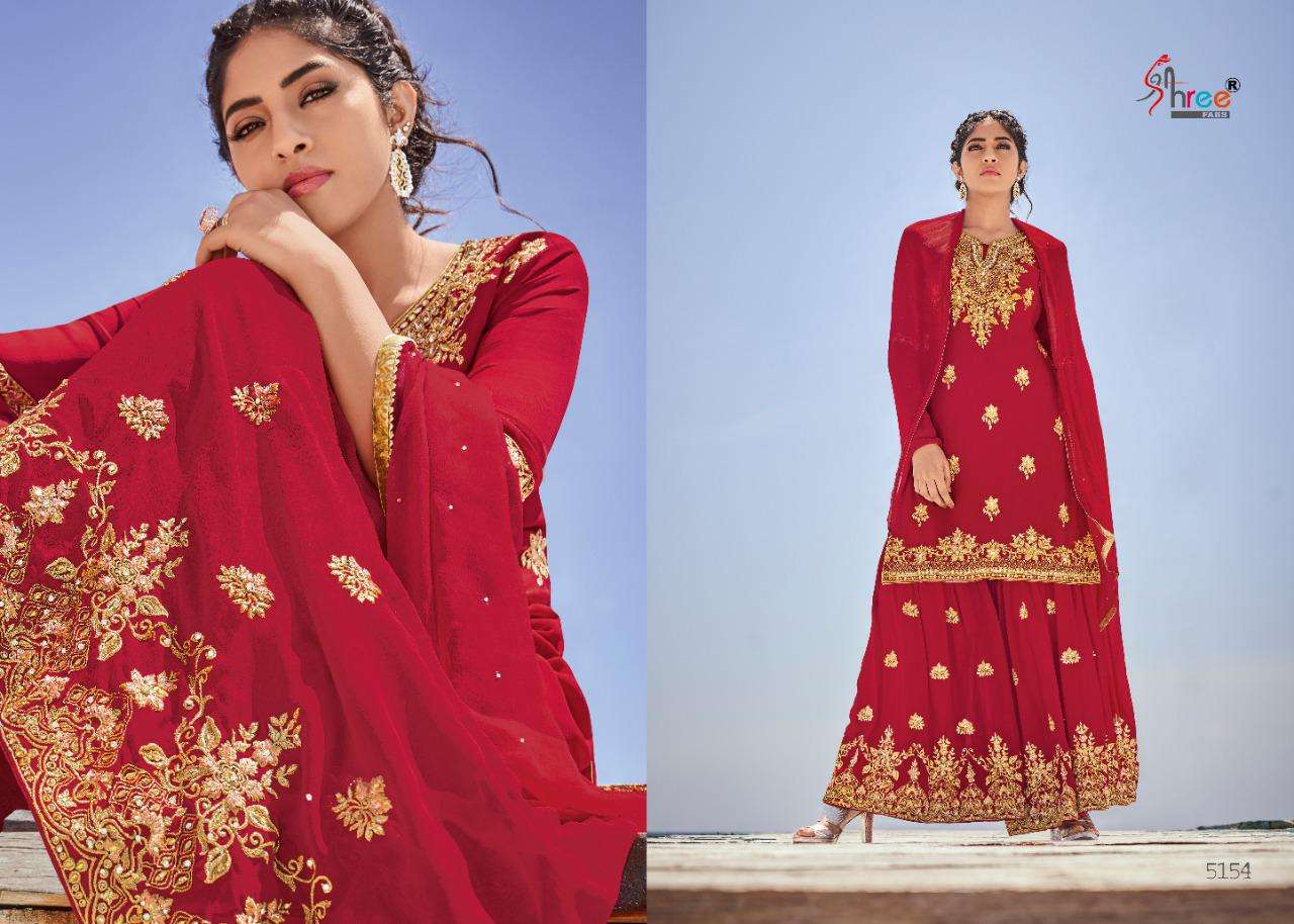 RAJSHREE BY SHREE FABS 5151 TO 5156 SERIES BEAUTIFUL SUITS COLORFUL STYLISH FANCY CASUAL WEAR & ETHNIC WEAR HEAVY GEORGETTE WITH EMBROIDERY DRESSES AT WHOLESALE PRICE