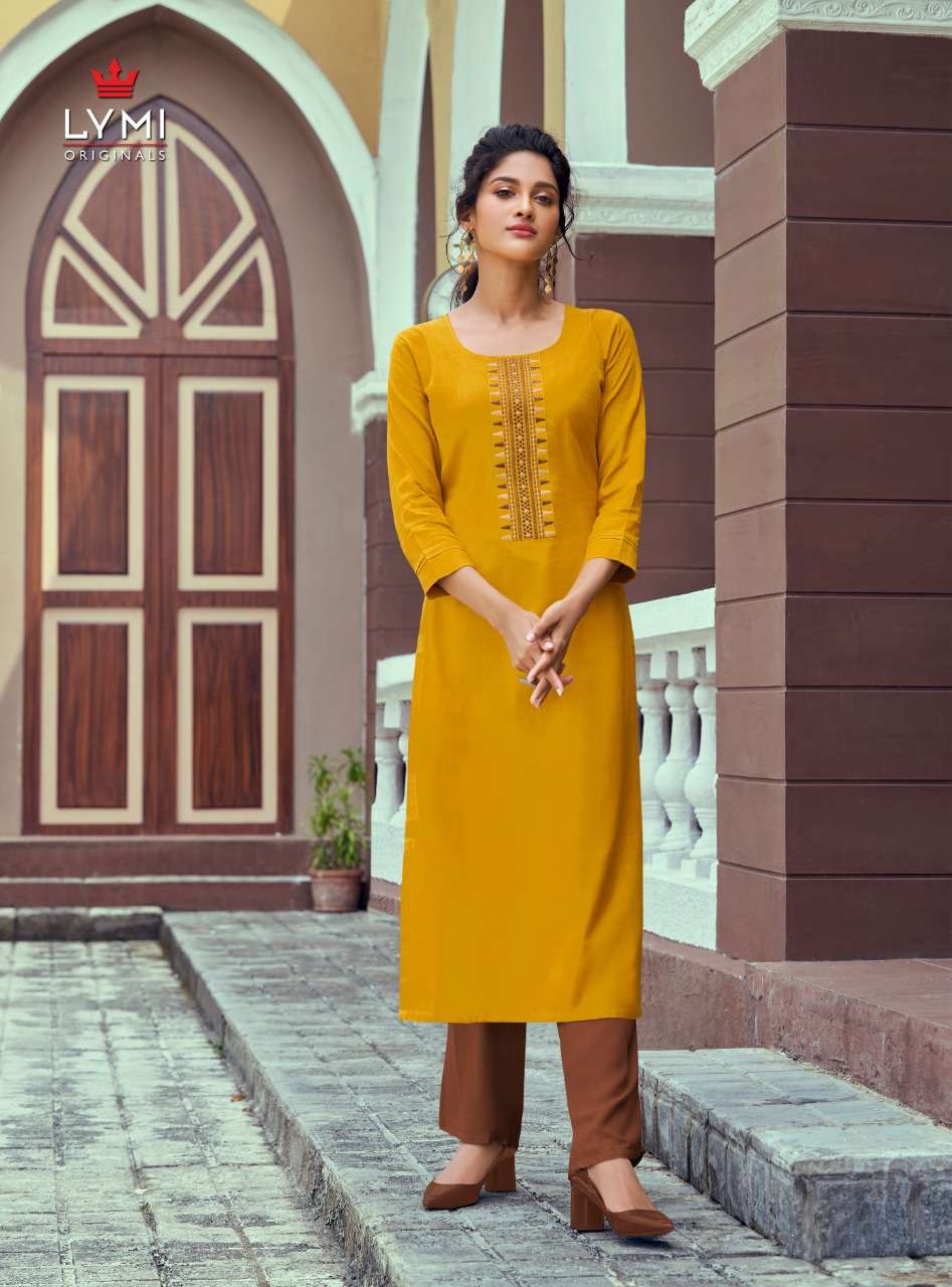 RUNWAY BY LYMI ORIGINAL 4401 TO 4408 SERIES BEAUTIFUL STYLISH FANCY COLORFUL CASUAL WEAR & ETHNIC WEAR & READY TO WEAR HEAVY RAYON NECK WORK PRINTED KURTIS AT WHOLESALE PRICE