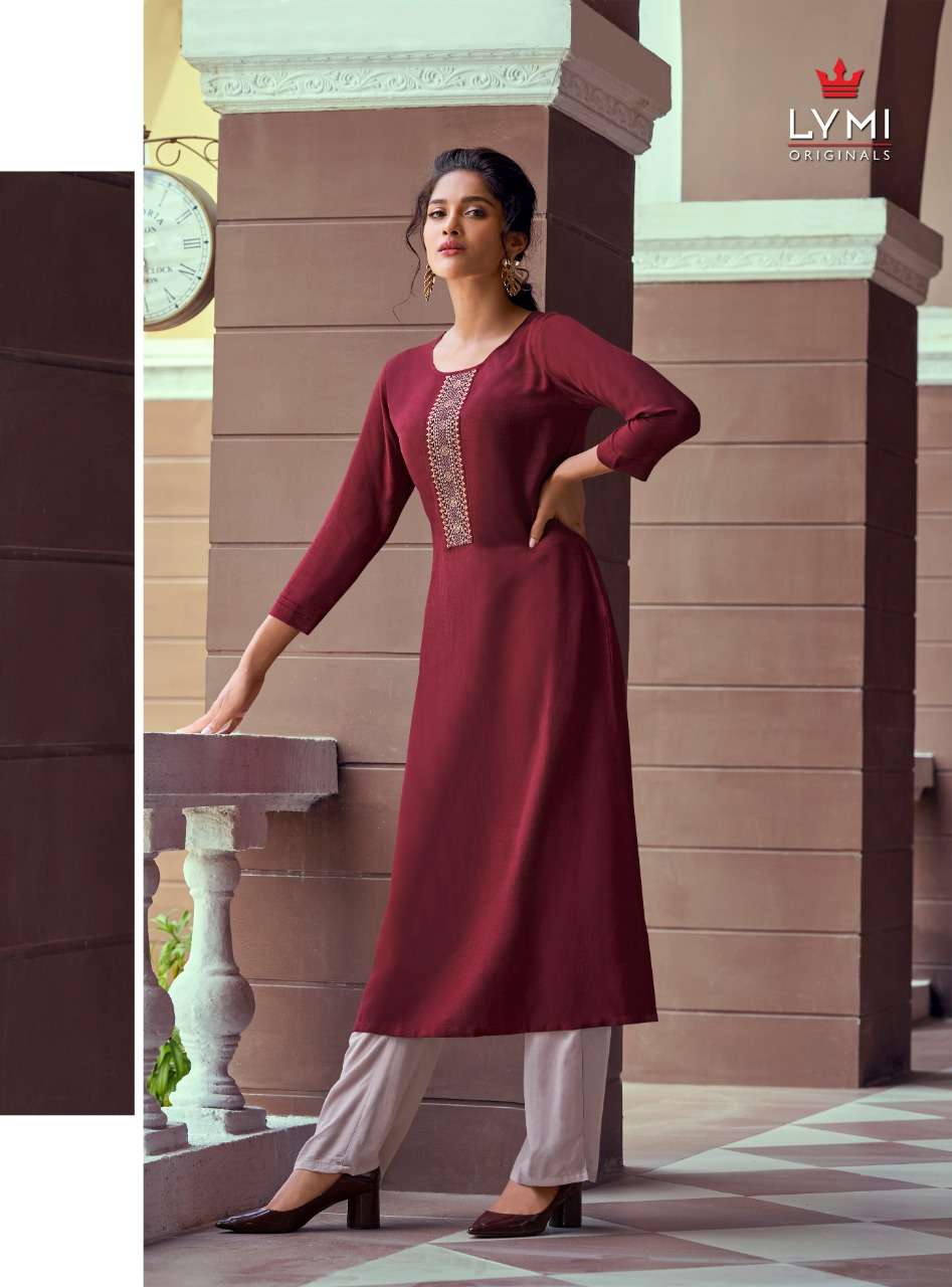 RUNWAY BY LYMI ORIGINAL 4401 TO 4408 SERIES BEAUTIFUL STYLISH FANCY COLORFUL CASUAL WEAR & ETHNIC WEAR & READY TO WEAR HEAVY RAYON NECK WORK PRINTED KURTIS AT WHOLESALE PRICE