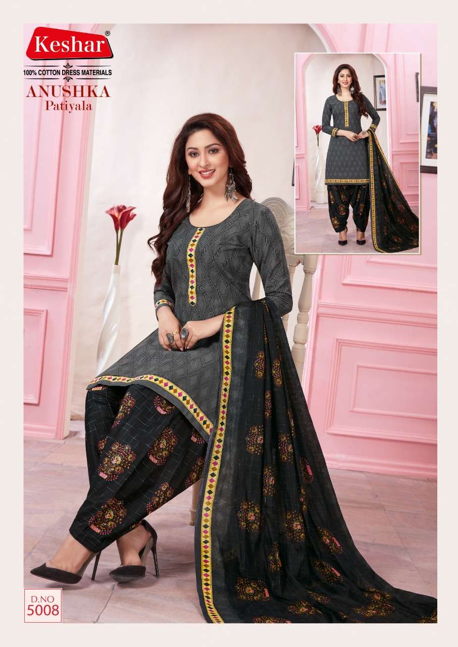 ANUSHKA PATIYALA VOL-5 BY KESHAR 5001 TO 5010 SERIES BEAUTIFUL SUITS STYLISH FANCY COLORFUL CASUAL WEAR & ETHNIC WEAR PURE COTTON DRESSES AT WHOLESALE PRICE