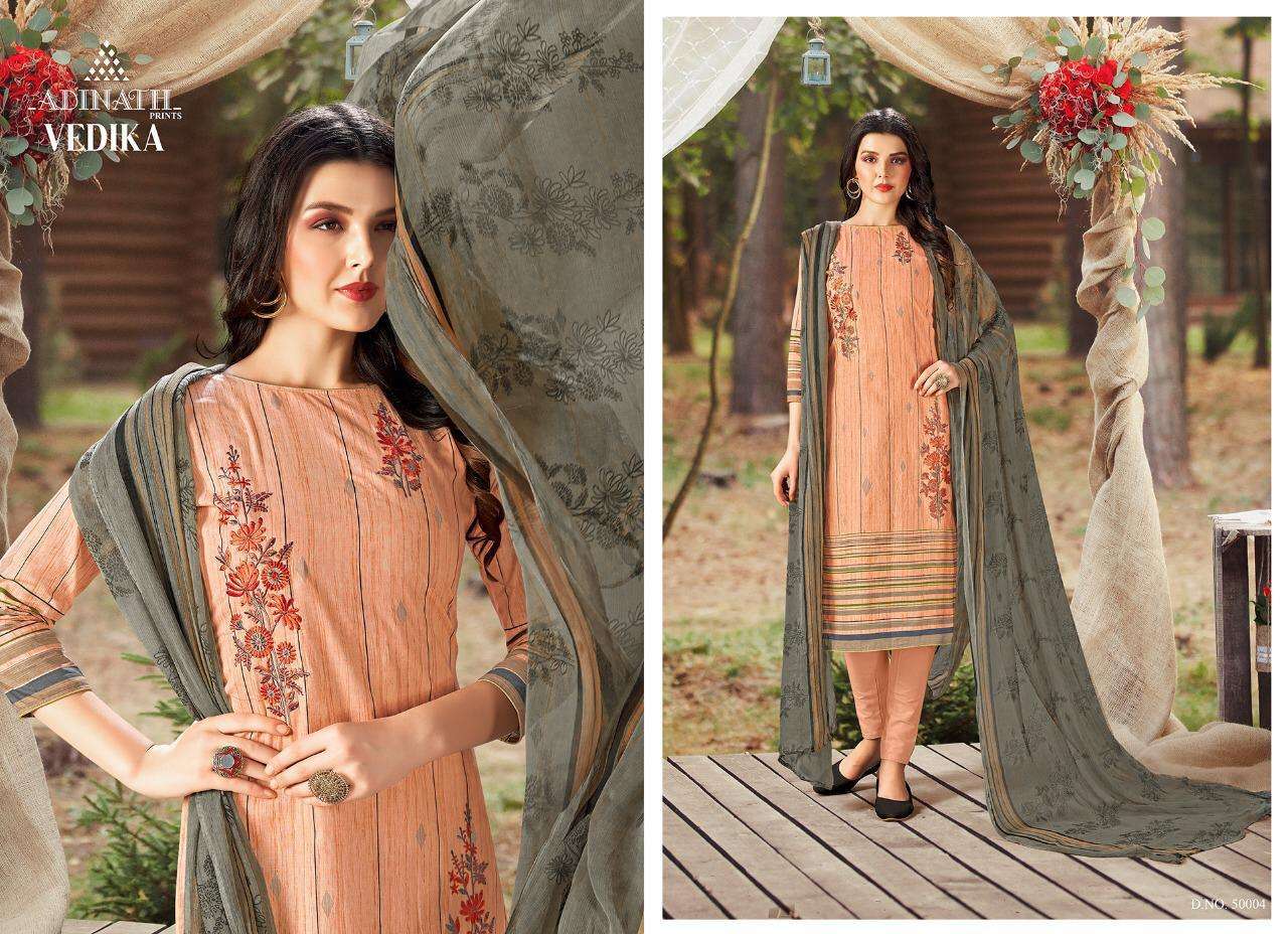 VEDIKA BY ADINATH PRINTS 50001 TO 50010 SERIES BEAUTIFUL STYLISH SUITS FANCY COLORFUL CASUAL WEAR & ETHNIC WEAR & READY TO WEAR PURE PASHMINA PRINT WITH EMBROIDERY DRESSES AT WHOLESALE PRICE