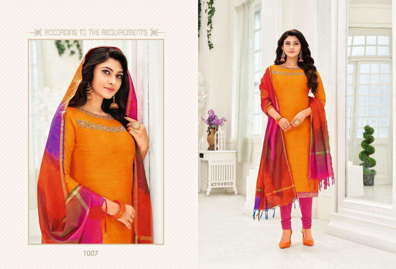 ROLEX VOL-11 BY SHAGUN LIFESTYLE 1001 TO 1012 SERIES BEAUTIFUL STYLISH SUITS FANCY COLORFUL CASUAL WEAR & ETHNIC WEAR & READY TO WEAR LONG SLUB WITH WORK DRESSES AT WHOLESALE PRICE