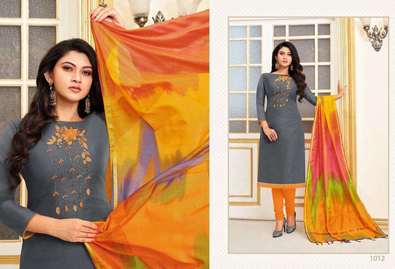 ROLEX VOL-11 BY SHAGUN LIFESTYLE 1001 TO 1012 SERIES BEAUTIFUL STYLISH SUITS FANCY COLORFUL CASUAL WEAR & ETHNIC WEAR & READY TO WEAR LONG SLUB WITH WORK DRESSES AT WHOLESALE PRICE