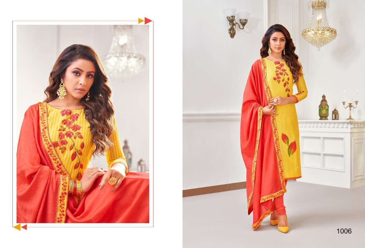 DIGITAL BY KAPIL TEX 1001 TO 1008 SERIES BEAUTIFUL STYLISH SUITS FANCY COLORFUL CASUAL WEAR & ETHNIC WEAR & READY TO WEAR MUSLIN DIGITAL PRINT WITH WORK DRESSES AT WHOLESALE PRICE