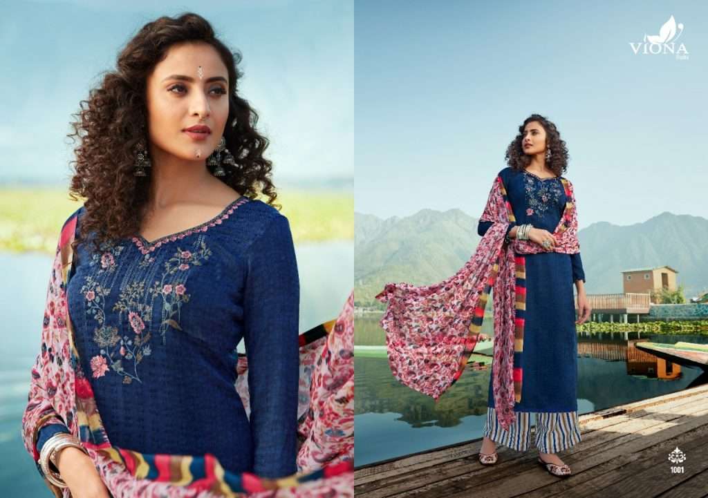 ADAA BY VIONA SUITS 1001 TO 1008 SERIES BEAUTIFUL SUITS STYLISH FANCY COLORFUL CASUAL WEAR & ETHNIC WEAR PURE PASHMINA PRINT WITH EMBROIDERY DRESSES AT WHOLESALE PRICE
