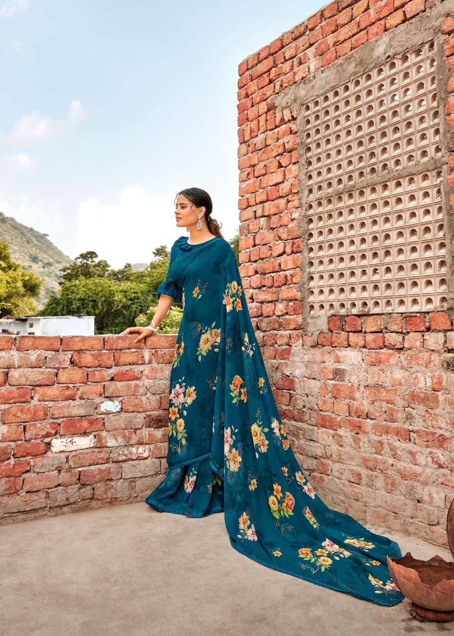 YASHVI BY KASHVI CREATION 15001 TO 15010 SERIES INDIAN TRADITIONAL WEAR COLLECTION BEAUTIFUL STYLISH FANCY COLORFUL PARTY WEAR & OCCASIONAL WEAR PURE GEORGETTE SAREES AT WHOLESALE PRICE