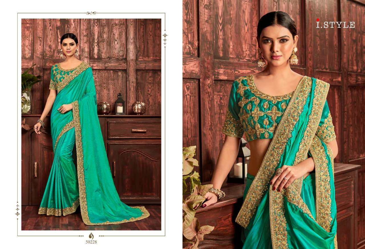 SHEESHMAHAL BY INDIAN WOMEN 50220 TO 50229 SERIES INDIAN TRADITIONAL WEAR COLLECTION BEAUTIFUL STYLISH FANCY COLORFUL PARTY WEAR & OCCASIONAL WEAR TWO TONE SILK EMBROIDERED SAREES AT WHOLESALE PRICE