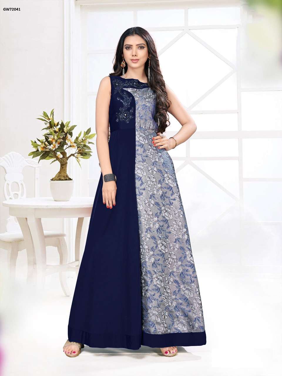 DESIGNER GOWN VOL-2 BY INDIAN WOMEN BEAUTIFUL STYLISH FANCY COLORFUL CASUAL WEAR & ETHNIC WEAR & READY TO WEAR IMPORTED GOWNS AT WHOLESALE PRICE