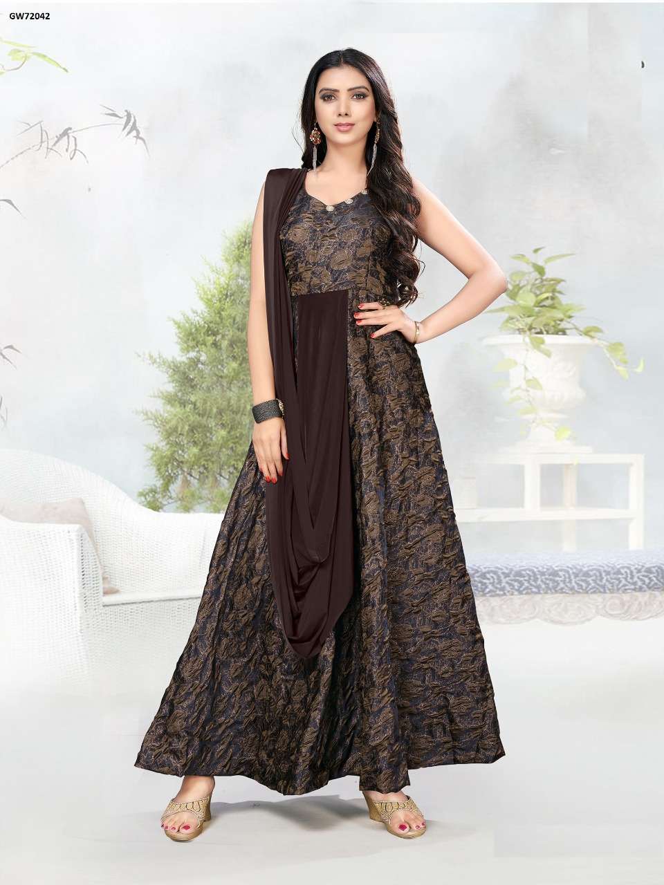DESIGNER GOWN VOL-2 BY INDIAN WOMEN BEAUTIFUL STYLISH FANCY COLORFUL CASUAL WEAR & ETHNIC WEAR & READY TO WEAR IMPORTED GOWNS AT WHOLESALE PRICE