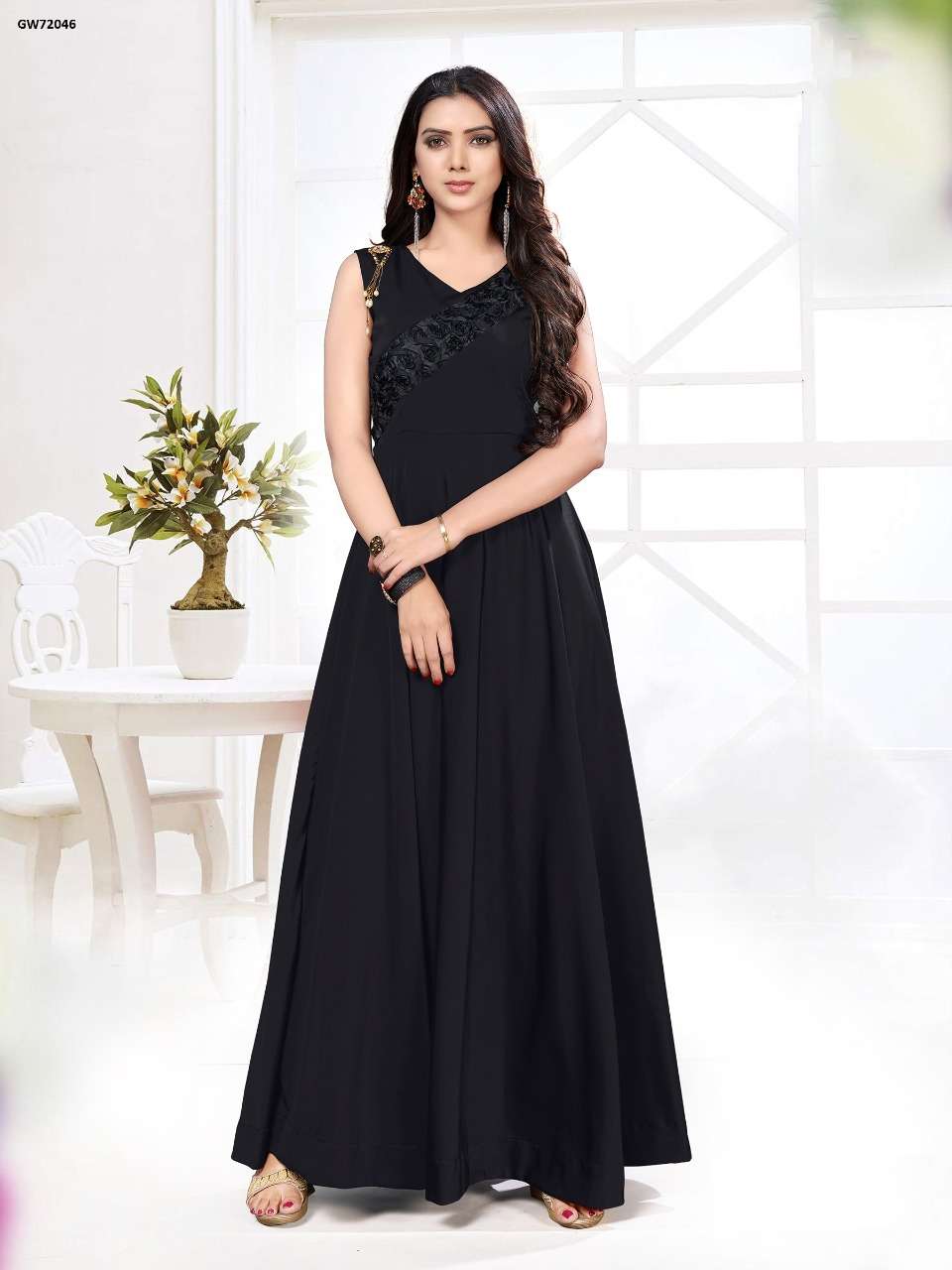 DESIGNER GOWN VOL-2 BY INDIAN WOMEN BEAUTIFUL STYLISH FANCY COLORFUL CASUAL WEAR & ETHNIC WEAR & READY TO WEAR IMPORTED GOWNS AT WHOLESALE PRICE