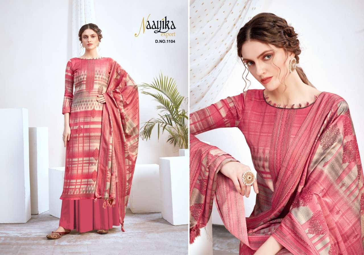 FLAVOURS VOL-1 BY NAAYIKA EXPORTS 1101 TO 1110 SERIES BEAUTIFUL STYLISH FANCY COLORFUL CASUAL WEAR & ETHNIC WEAR PURE PASHMINA PRINT DRESSES AT WHOLESALE PRICE