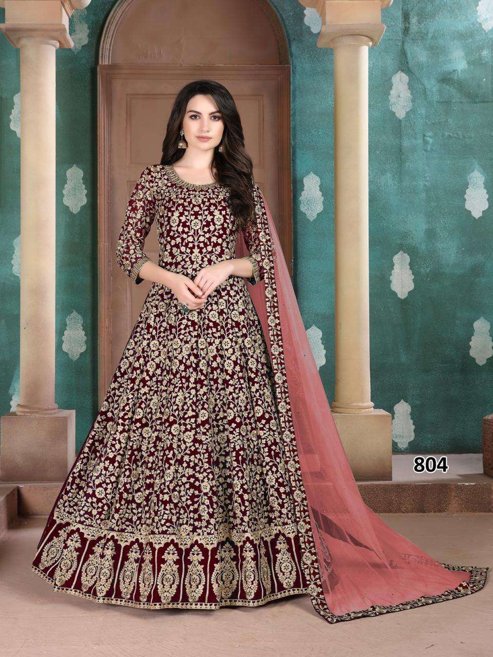 Aanaya Vol-108 By Twisha 801 To 804 Series Designer Wedding Collection Beautiful Stylish Fancy Colorful Party Wear & Occasional Wear Faux Georgette Embroidered Dresses At Wholesale Price