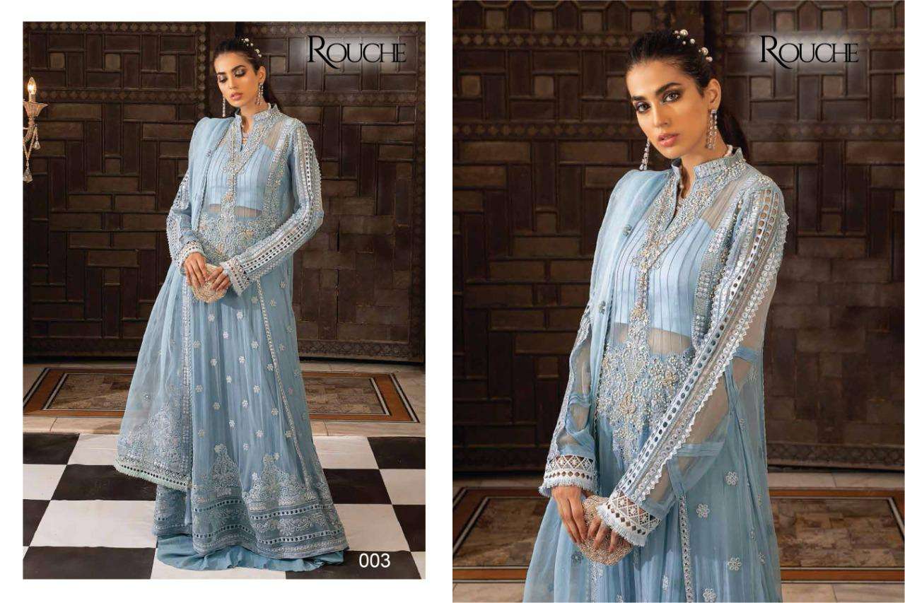 ROUCHE HIT DESIGNS BY ROUCHE BEAUTIFUL STYLISH PAKISATNI SUITS FANCY COLORFUL CASUAL WEAR & ETHNIC WEAR & READY TO WEAR FANCY DRESSES AT WHOLESALE PRICE