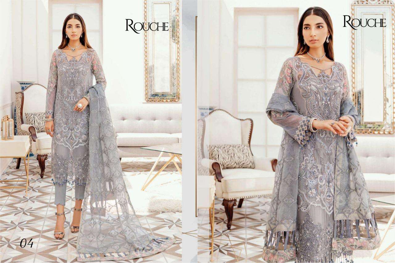 ROUCHE HIT DESIGNS BY ROUCHE BEAUTIFUL STYLISH PAKISATNI SUITS FANCY COLORFUL CASUAL WEAR & ETHNIC WEAR & READY TO WEAR FANCY DRESSES AT WHOLESALE PRICE