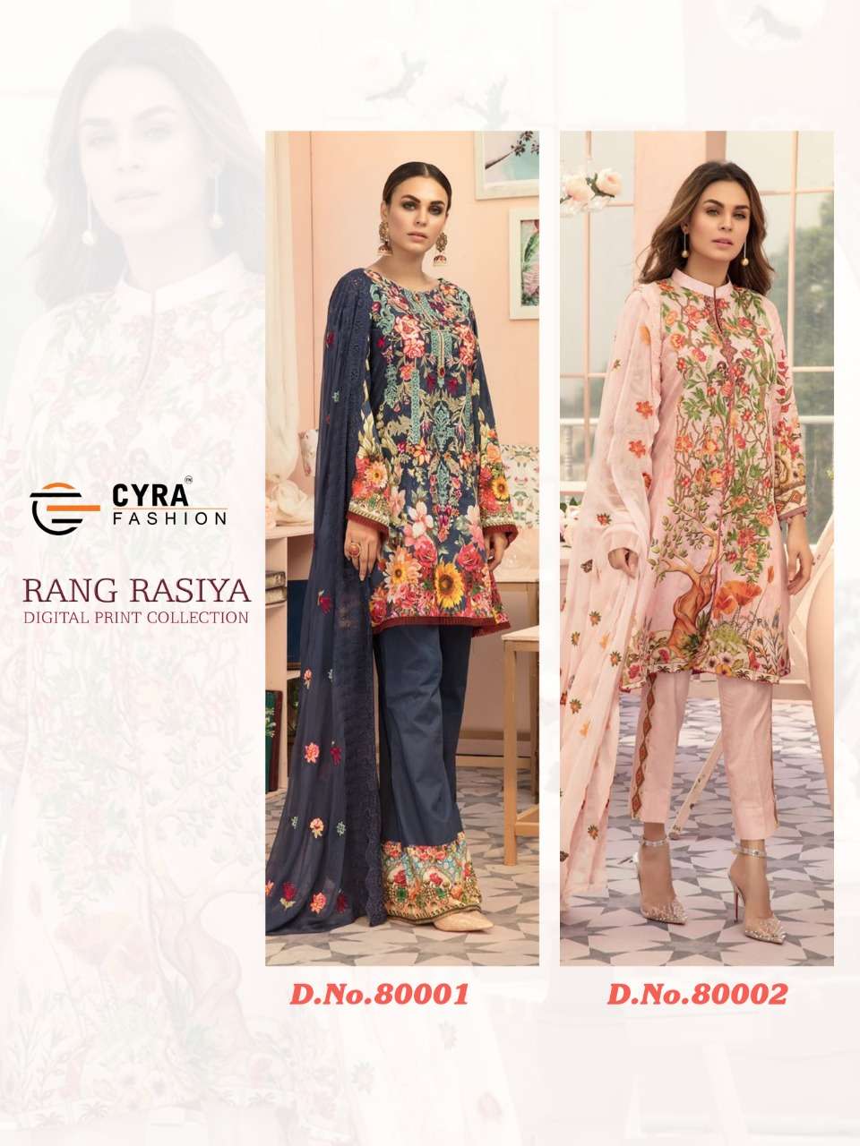 RANG RASIYA BY CYRA FASHION 80001 TO 80002 BEAUTIFUL COLORFUL STYLISH FANCY CASUAL WEAR & ETHNIC WEAR & READY TO WEAR JAM COTTON WITH PATCH EMBROIDERY DRESSES AT WHOLESALE PRICE