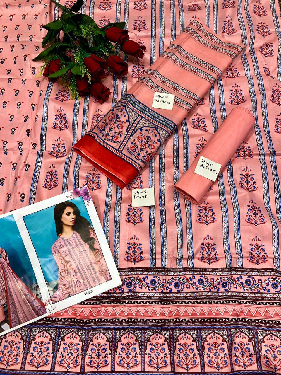 HUDA FATIMA PREMIUM LAWN COLLECTION BY HUDA FATIMA 01 TO 10 SERIES BEAUTIFUL COLORFUL STYLISH FANCY CASUAL WEAR & ETHNIC WEAR & READY TO WEAR PURE CAMBRIC PRINTED DRESSES AT WHOLESALE PRICE