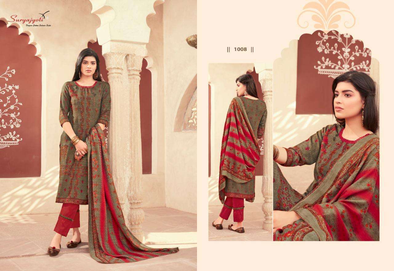 NAZIA BY SURYAJYOTI 1001 TO 1010 SERIES BEAUTIFUL STYLISH FANCY COLORFUL CASUAL WEAR & ETHNIC WEAR PASHMINA DOBBY DRESSES AT WHOLESALE PRICE