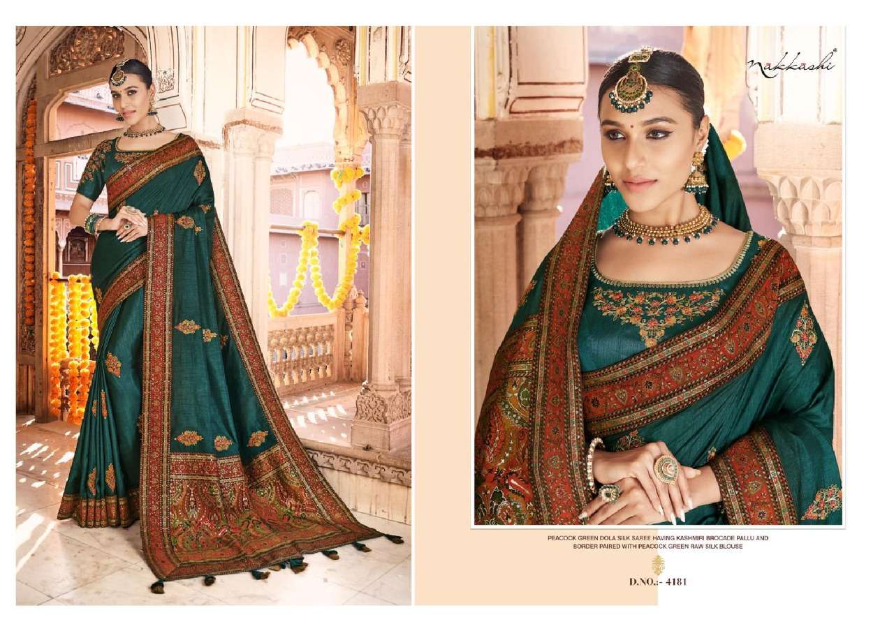 RESHAM BY NAKKASHI 4180 TO 4188 SERIES INDIAN TRADITIONAL WEAR COLLECTION BEAUTIFUL STYLISH FANCY COLORFUL PARTY WEAR & OCCASIONAL WEAR SILK SAREES AT WHOLESALE PRICE