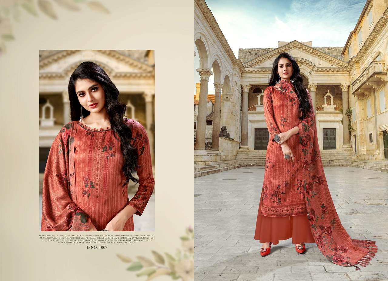 DWISHA BY LOOK FAB 1001 TO 1007 SERIES BEAUTIFUL SUITS STYLISH FANCY COLORFUL PARTY WEAR & OCCASIONAL WEAR PASHMINA PRINTED DRESSES AT WHOLESALE PRICE