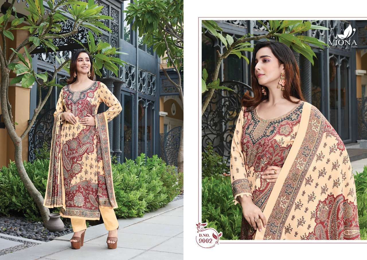 AZVIYA BY VIONA 901 TO 908 SERIES BEAUTIFUL SUITS STYLISH FANCY COLORFUL PARTY WEAR & OCCASIONAL WEAR MUSLIN COTTON DIGITAL PRINTED DRESSES AT WHOLESALE PRICE