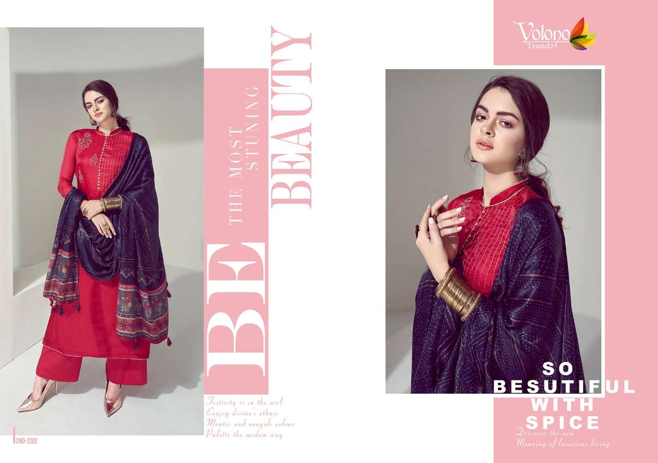 ELAN VOL-2 BY VOLONO TRENDZ 2001 TO 2007 SERIES BEAUTIFUL SUITS STYLISH FANCY COLORFUL PARTY WEAR & OCCASIONAL WEAR PURE PAHSMINA DRESSES AT WHOLESALE PRICE