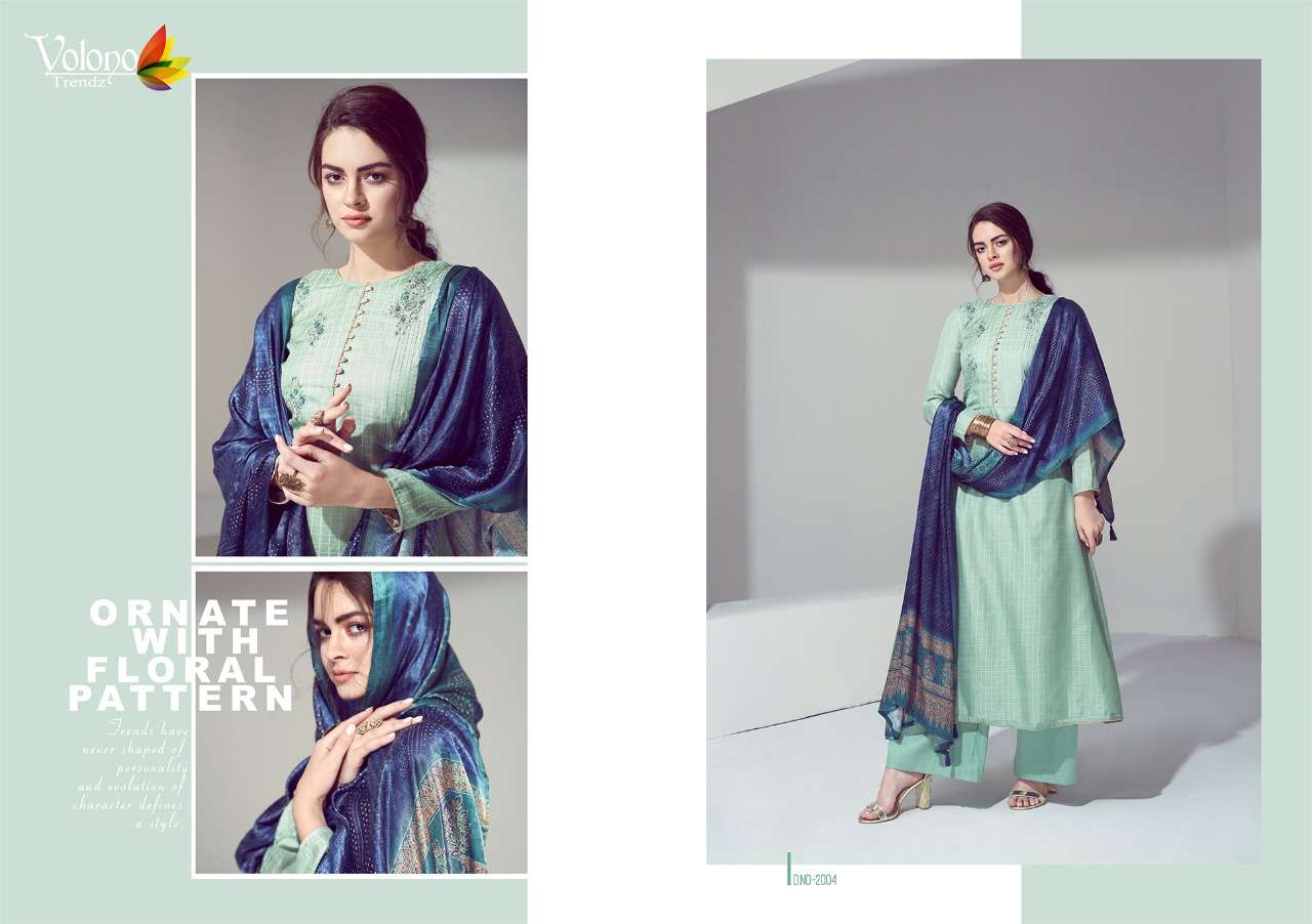 ELAN VOL-2 BY VOLONO TRENDZ 2001 TO 2007 SERIES BEAUTIFUL SUITS STYLISH FANCY COLORFUL PARTY WEAR & OCCASIONAL WEAR PURE PAHSMINA DRESSES AT WHOLESALE PRICE