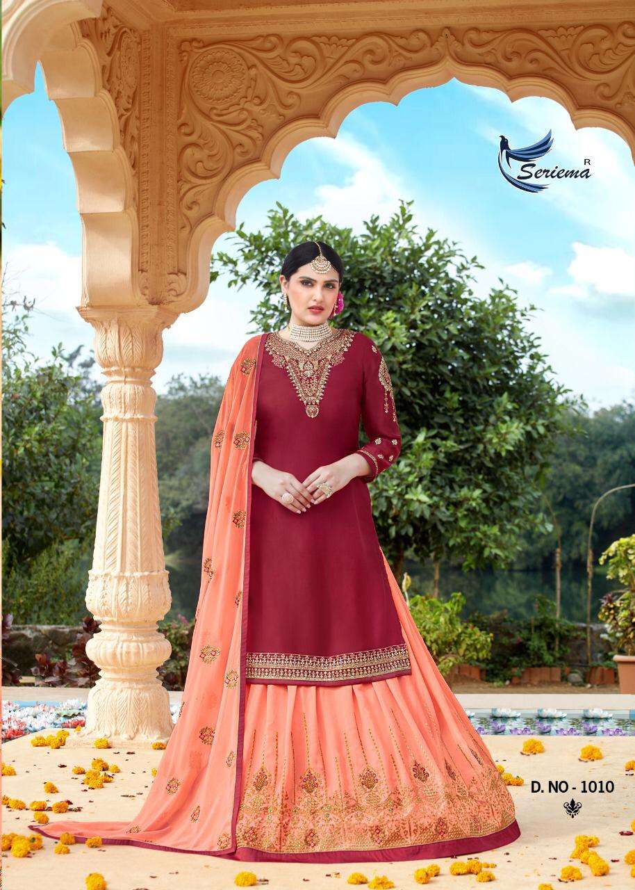 SHAHNAZ BY SPARROW 1008 TO 1011 SERIES BEAUTIFUL SUITS COLORFUL STYLISH FANCY CASUAL WEAR & ETHNIC WEAR SATIN GEORGETTE WITH EMBROIDERY DRESSES AT WHOLESALE PRICE