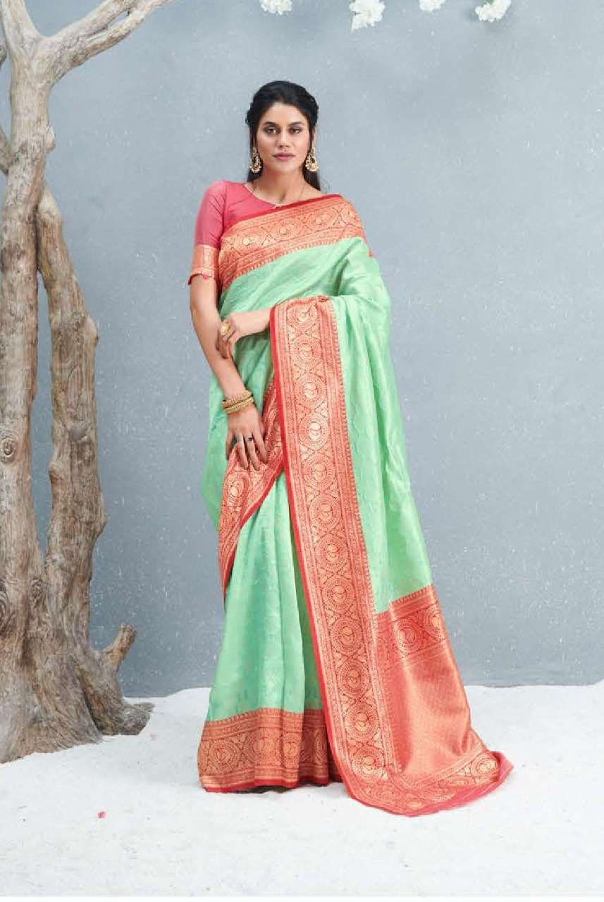 VARNIKA SILK BY SHANGRILA 30821 TO 30826 SERIES INDIAN TRADITIONAL WEAR COLLECTION BEAUTIFUL STYLISH FANCY COLORFUL PARTY WEAR & OCCASIONAL WEAR SILK DESIGNER PRINTED SAREES AT WHOLESALE PRICE