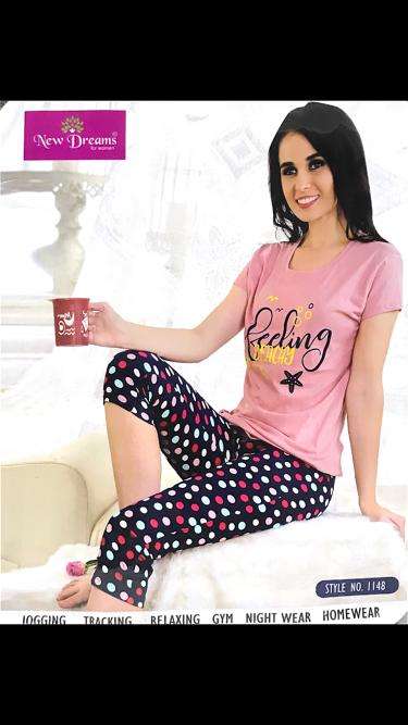 DREAMS VOL-7 BY NEW DREAMS BEAUTIFUL STYLISH FANCY COLORFUL CASUAL WEAR & ETHNIC WEAR COTTON LYCRA TOPS AND BOTTOM AT WHOLESALE PRICE