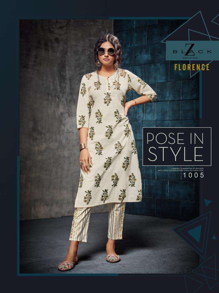 FLORENCE BY Z BALCK 1001 TO 1006 SERIES BEAUTIFUL STYLISH FANCY COLORFUL CASUAL WEAR & ETHNIC WEAR PURE COTTON PRINTED KURTIS AT WHOLESALE PRICE