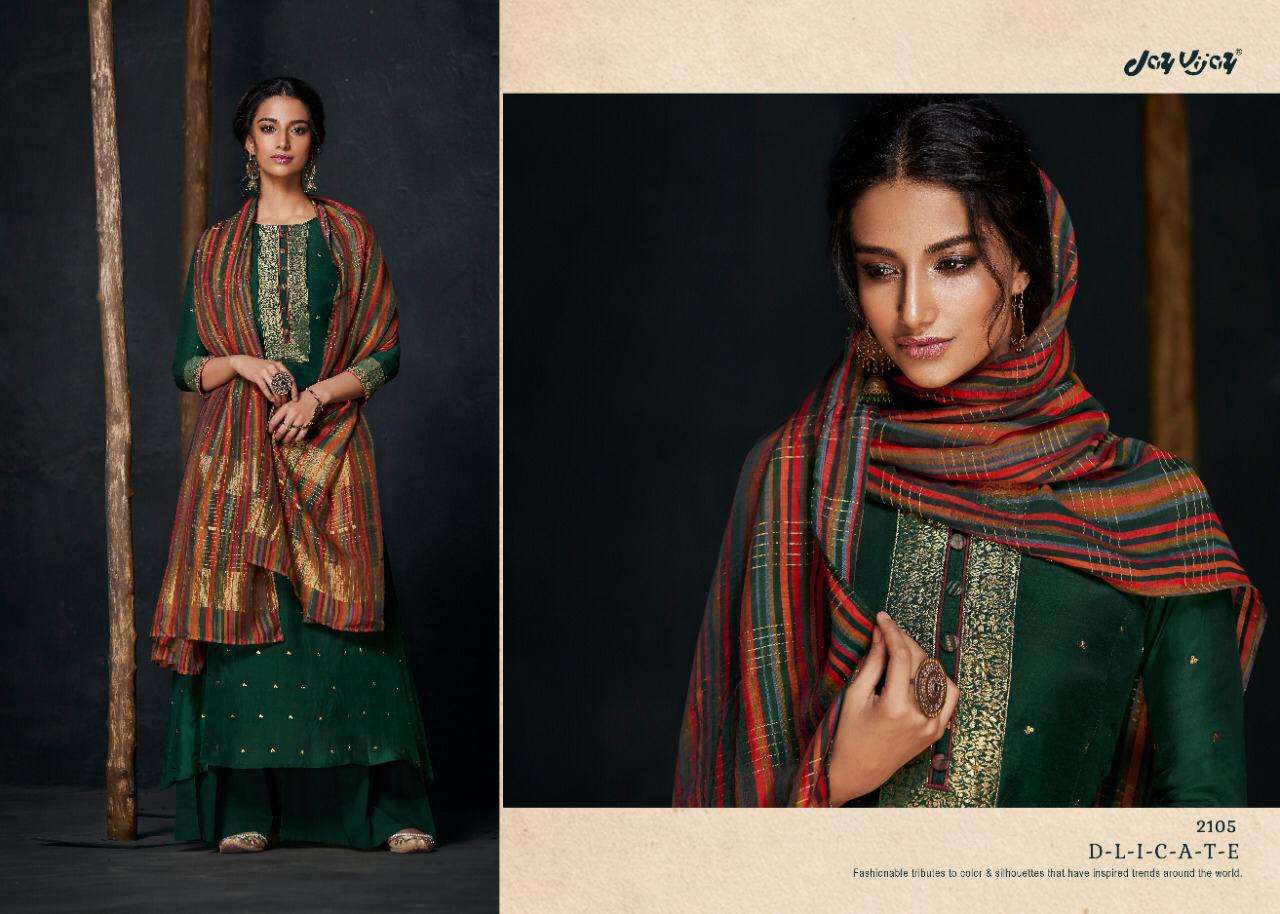 ALOHA REMIX BY JAY VIJAY PRINT 2103 TO 2149 SERIES BEAUTIFUL SUITS STYLISH COLORFUL FANCY CASUAL WEAR & ETHNIC WEAR PURE BEMBERG SILK WITH HANDWORK DRESSES AT WHOLESALE PRICE