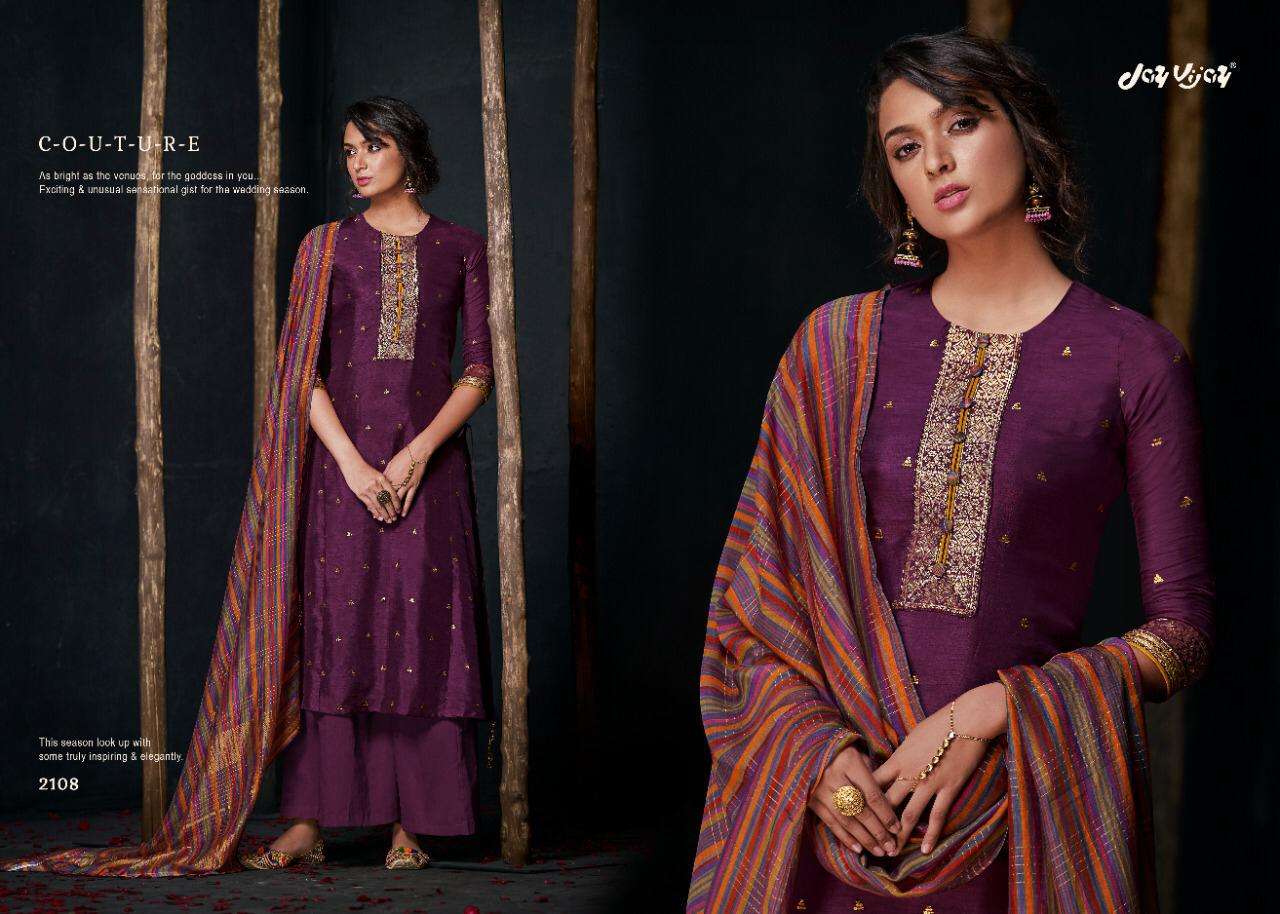 ALOHA REMIX BY JAY VIJAY PRINT 2103 TO 2149 SERIES BEAUTIFUL SUITS STYLISH COLORFUL FANCY CASUAL WEAR & ETHNIC WEAR PURE BEMBERG SILK WITH HANDWORK DRESSES AT WHOLESALE PRICE