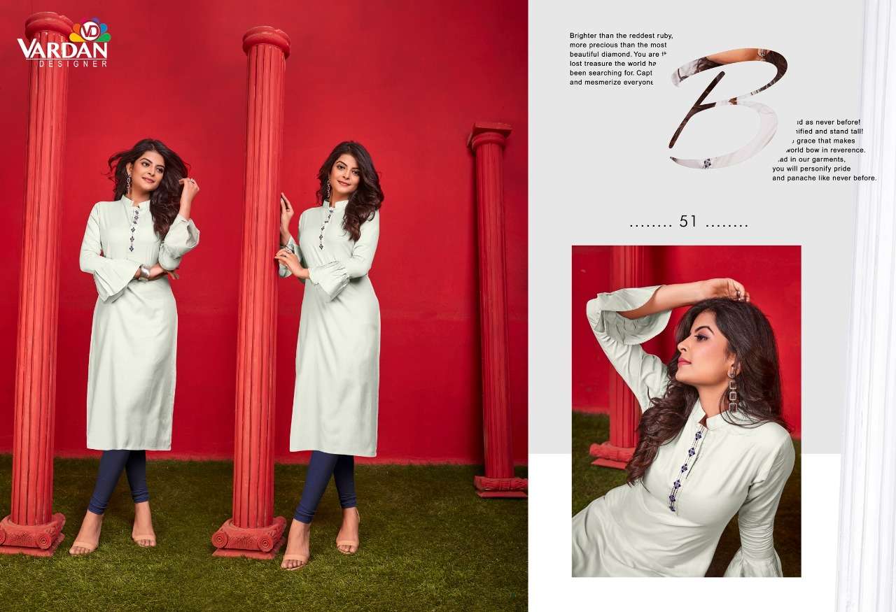 Jaam By Vardan Designer 51 To 54 Series Beautiful Stylish Fancy Colorful Casual Wear & Ethnic Wear & Ready To Wear Heavy Jam Cotton Kurtis At Wholesale Price