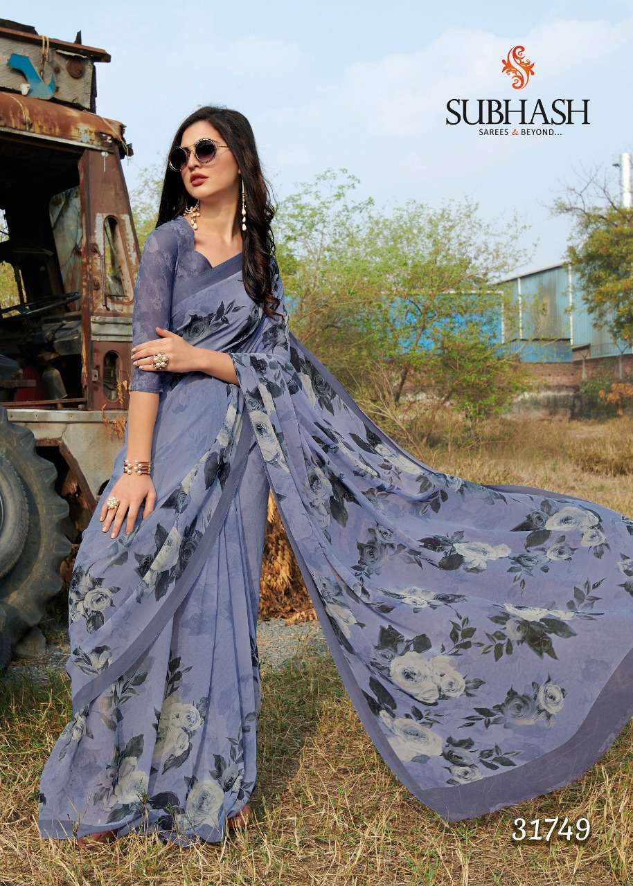 GARDENIA VOL-8 BY BY SUBHASH SAREE 31741 TO 31756 SERIES INDIAN TRADITIONAL WEAR COLLECTION BEAUTIFUL STYLISH FANCY COLORFUL PARTY WEAR & OCCASIONAL WEAR GEORGETTE PRINTED SAREES AT WHOLESALE PRICE