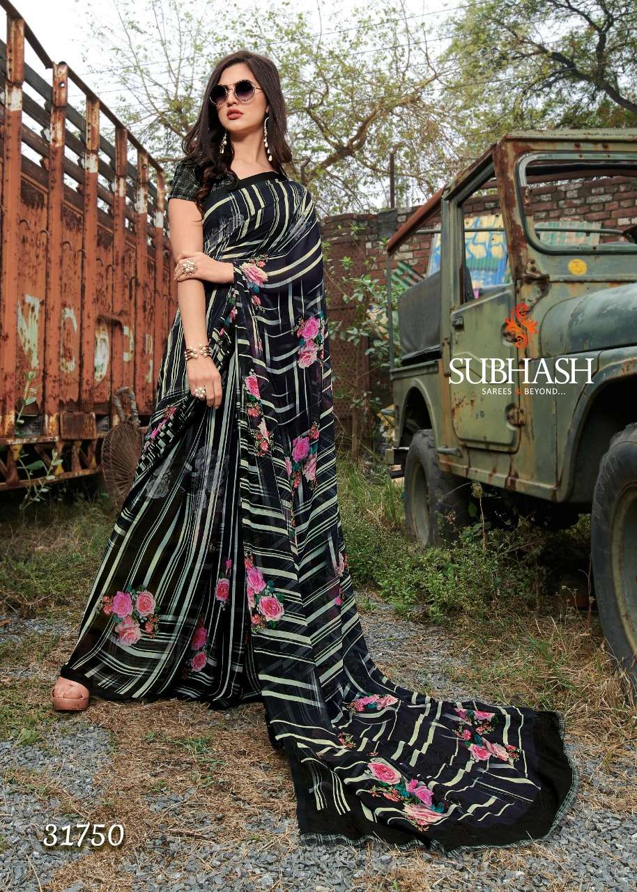 GARDENIA VOL-8 BY BY SUBHASH SAREE 31741 TO 31756 SERIES INDIAN TRADITIONAL WEAR COLLECTION BEAUTIFUL STYLISH FANCY COLORFUL PARTY WEAR & OCCASIONAL WEAR GEORGETTE PRINTED SAREES AT WHOLESALE PRICE