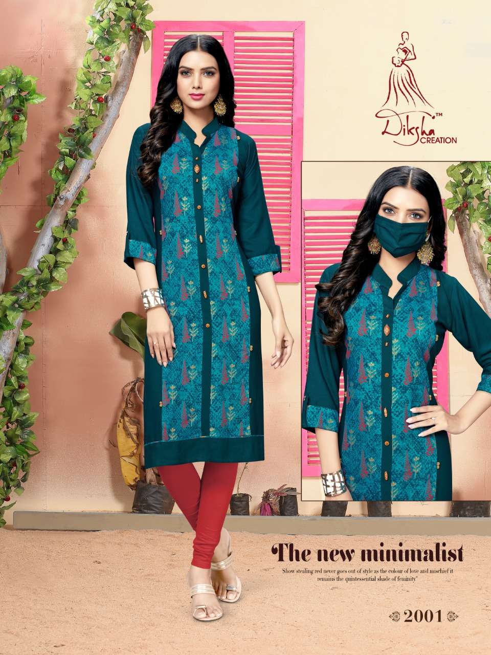 LIVAA VOL-2 BY DIKSHA FASHION 2001 TO 2008 SERIES BEAUTIFUL STYLISH FANCY COLORFUL CASUAL WEAR & ETHNIC WEAR & READY TO WEAR 14 KG RAYON WITH EMBROIDERY KURTIS AT WHOLESALE PRICE