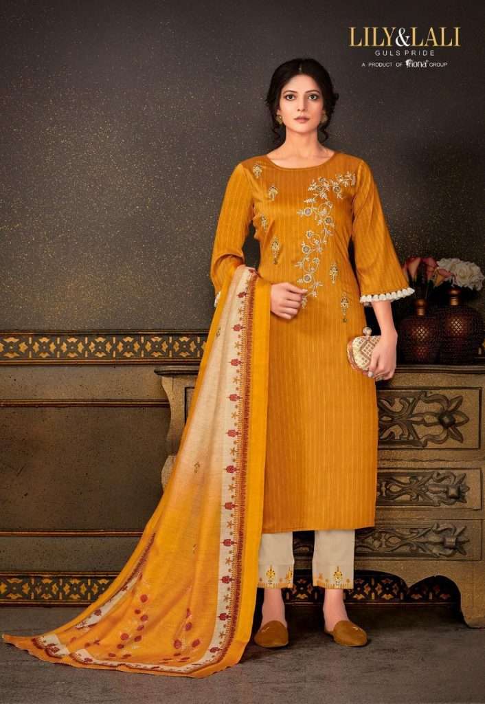 MADHUBALA BY LILY AND ALI 5081 TO 5088 SERIES BEAUTIFUL SUITS STYLISH FANCY COLORFUL PARTY WEAR & OCCASIONAL WEAR STRIP PATTERN SILK DRESSES AT WHOLESALE PRICE